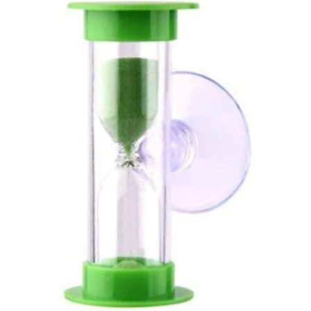 2 Minutters Dusjtidtaker Sugekopp Baderom Nedtelling Timeglass Ingen Batterier Trengs Morsomt Baderomstilbehør Grønn