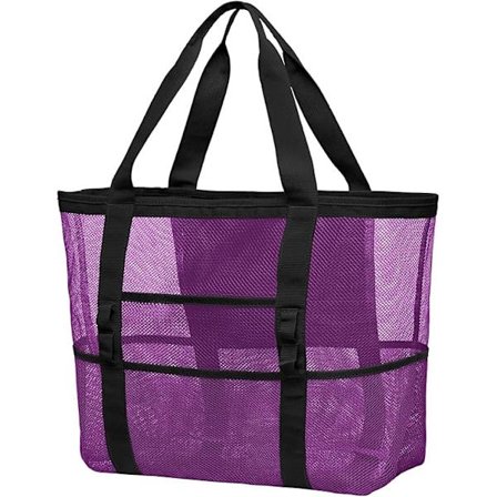 Mesh Strandtaske Familie - Strandtaske 9 Lommer Strandhåndklædetaske