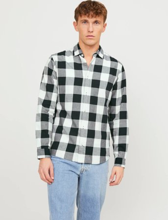 Jack & Jones Jjegingham Twill Shirt L/S Noos - White - L