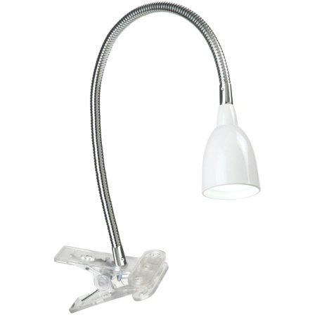 Airam - Skrivebordslampee Klämlampa Stella Clip LED Hvit