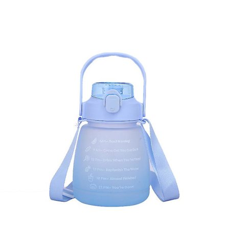 Søte vannflasker med sugerør, bærbar sportsflaske med stor mage