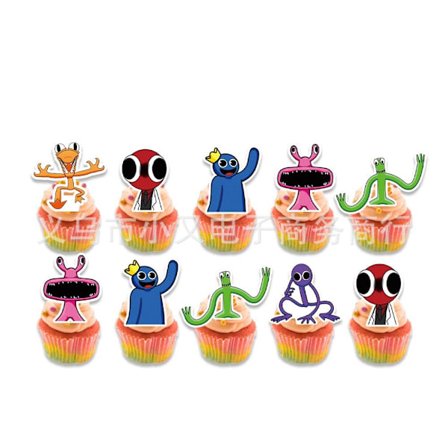 24 kpl Roblox Rainbow Friends -kuppikakkukoristeita