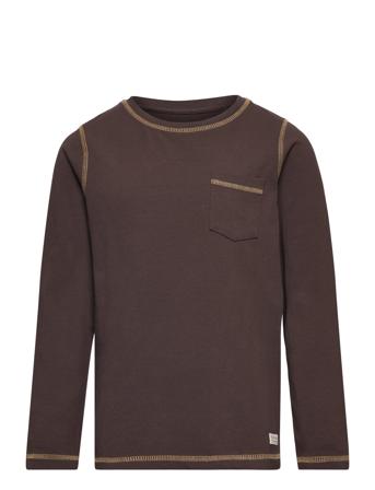 T-Shirt Ls T-shirts Long-sleeved T-shirts Brun En Fant*Betinget Tilbud