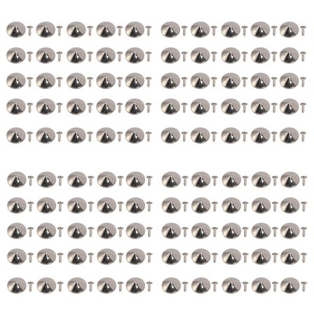 100 sarjaa sieni niitit nastat 25mm DIY päällystetty rauta kartio piikit ja nastat sieni kärki pää niitti nastat nahka korjaukseen hopea