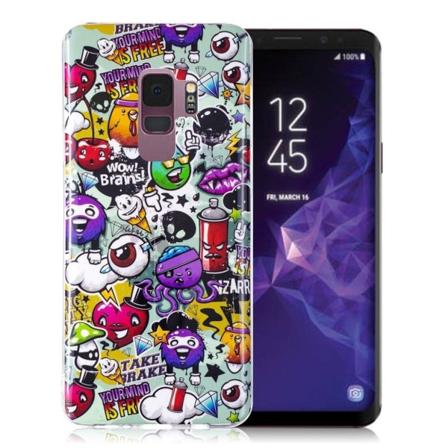 Samsung Galaxy S9 noctilucent Mønster IMD TPU gel etui - Wow Brains Multicolor