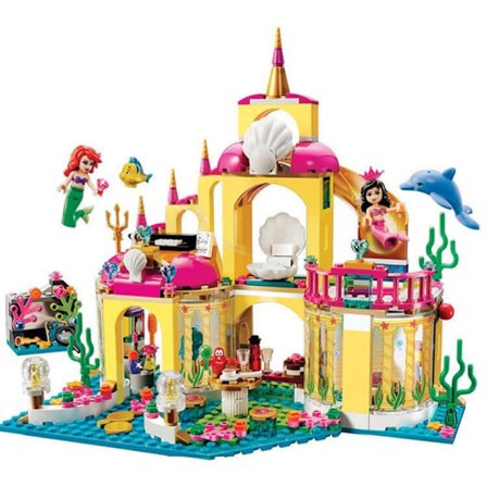 Havfrue Undersøisk Palads Byggeklods Legetøj i Samme Stil Børns Praktiske Evner Dyrkning Fødselsdagsgave