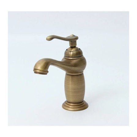 Vaskemixer Vintage Enkelt Håndtak Europeisk Messing Vaskemixer -