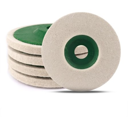 5 st 125mm Polerskiva, DIA Vinkelslip Polerskiva Ull Polerskiva för Borrmaskin Poleringstillbehör (Håldiameter: 22mm)