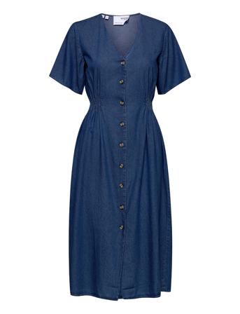 Slfclarisa Ss V Neck Dress U Blue Selected Femme