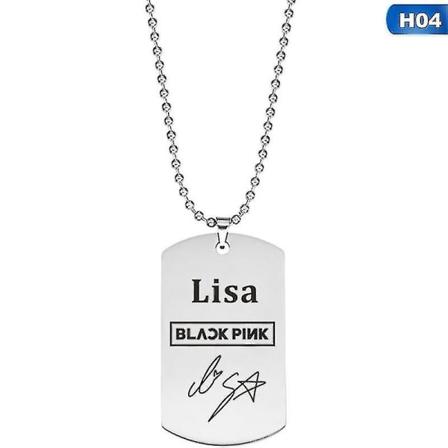 2022 Uusin Muodikkaat Kpop Tyttöryhmä Blackpink Logo Ripuskoru Ruostumattomasta Teräksestä Unisex