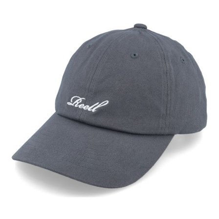 Reell - Grå unconstructed Keps - Single Script Dark Grey Dad Cap @ Hatstore