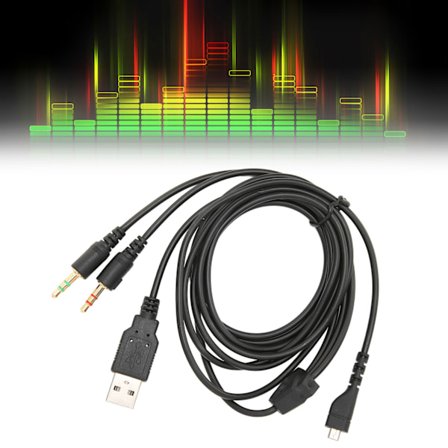 Holdbart erstatningskabel til SteelSeries Arctis headset, understøtter PrismSync dynamisk RGB-belysning, fremragende premium kabel, aftageligt 