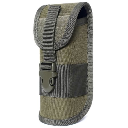 Brillepose Bærbar Solbrilleetui Beskyttelsespose til Briller Nylon Vandtæt Lommelygtepose, Grøn