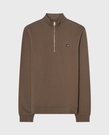 Lexington Halvziptröja i ekologisk bomull, khakigrön