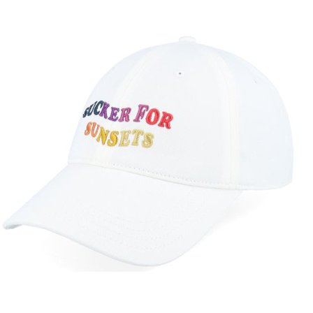 Dedicated - Vit unconstructed Keps - Soft Cap Slussen Sucker For Sunset Off-white Dad Cap @ Hatstore