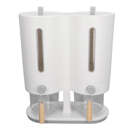 5 kg köksrishink Japansk risfat dubbelfat spannmålsförvaringshink köksmätning spannmålsförvaringslåda för husdjursfoder Vanlig