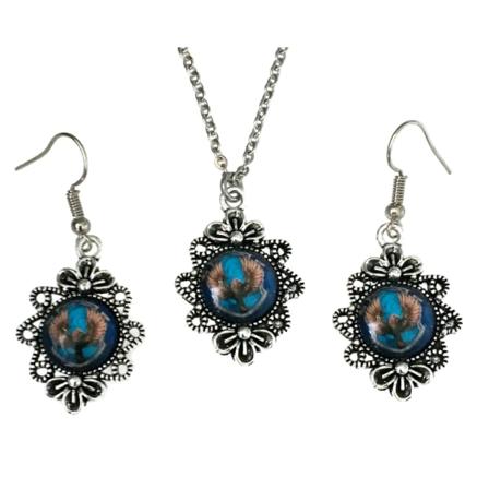 Necklace - Earrings - Set - Ravenclaw - Harry Potter Blue