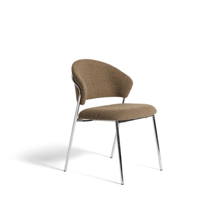 Curve spisebordsstol - Amiya Brun - 54x62x80 - Stole