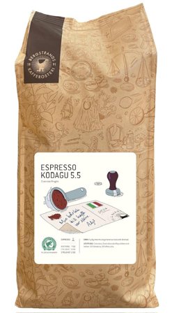 BERGSTRANDS Espresso bönor Kodagu 5.5 1000g