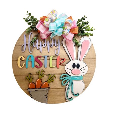 Dørhængende skilt Krans Bunny Gulerod Sommerfugl