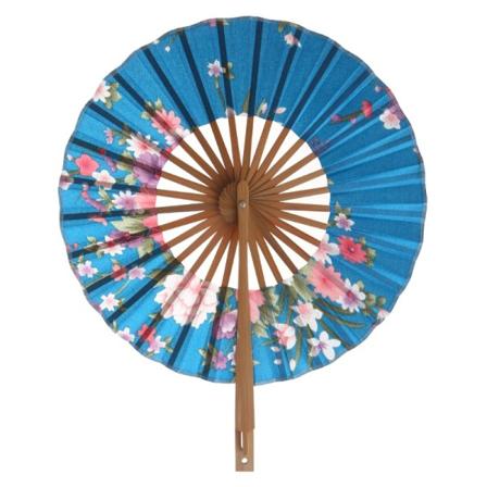 Japansk Sakura Flower Pocket Folding Hand Fan Rund Circle Party Decor Gift