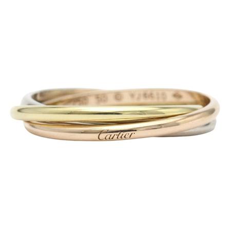Cartier Vintage Rings Gul, unisex Vintage Smykker, Størrelse: ONE Size