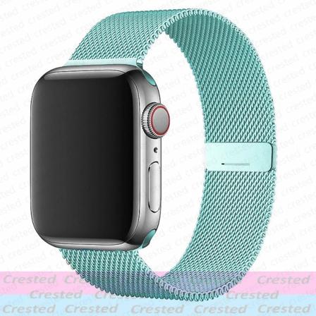 Milanese Loop-rem til Apple Watch Ultra-rem 44mm 40mm 45mm 41mm 49mm 42mm 38mm 44 Mm Correa Armbånd Iwatch Serie 3 6 Se 7 8 SKy blue 38mm 40mm 41mm