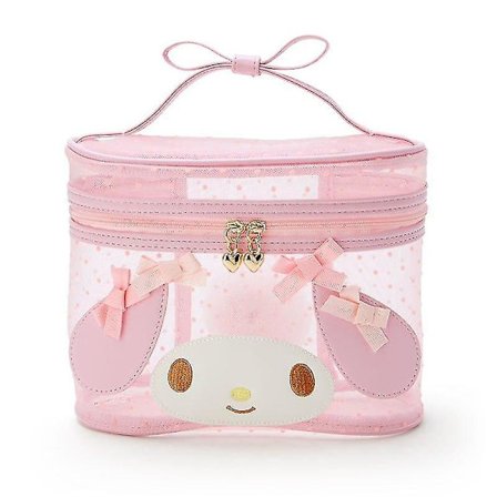 Sød net gennemsigtig makeup taske makeup organiseringsboks Kawaii Lolita kosmetiktaske (pink)