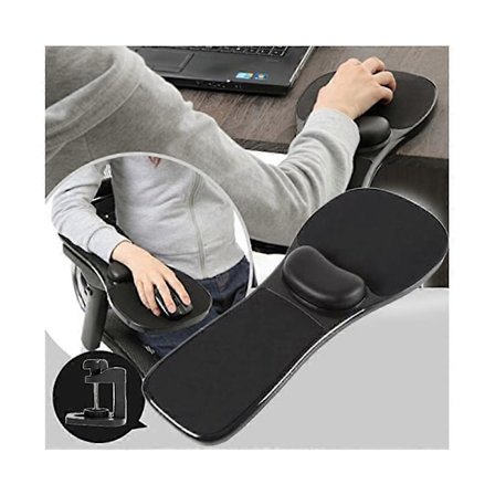 Tietokoneen kyynärnoja-tuki tuoli pöytä kyynärnoja koti toimisto ranne hiiren alusta - Musta