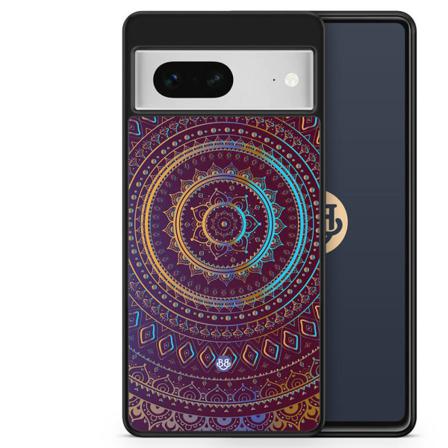Bjornberry Skal Google Pixel 7 - Lila/guld Mandala