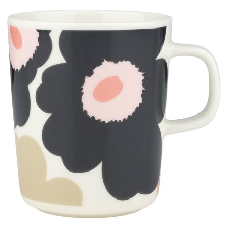 Marimekko Unikko mugg 2,5 dl, off white/kolgrå | Dukning & Servering > Muggar & Koppar | Bagaren och Kocken
