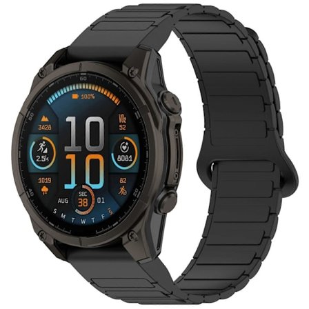 Tvåfärgat magnetspänne 22mm Quick Release Silikon Armbandsur För Garmin Fenix 8 47mm