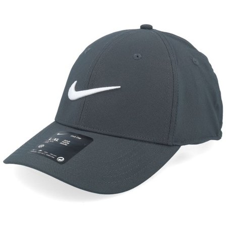 Nike - Grå adjustable Keps - Dri-fit Club Cap Dark Smoke Grey/White Adjustable @ Hatstore