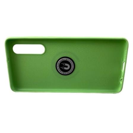 Huawei P30 silikonemikrofiberskal - Ringholder Ljusgrön