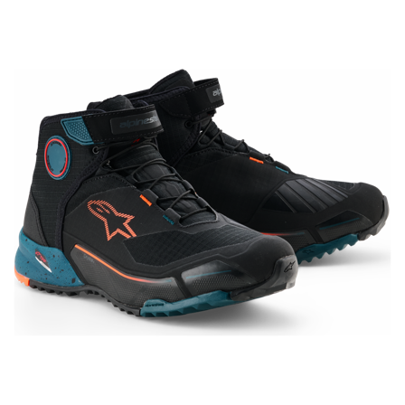 Alpinestars CR-X Drystar Riding MC Shoes Black/Petrol/Fluo Orange 47