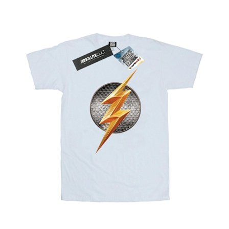 Flash Dam/Kvinnor Logo Bomull Boyfriend T-Shirt S Vit