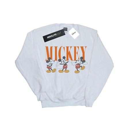 Disney Dam/Kvinnor Mickey Mouse Poses Sweatshirt XL Vit White XL