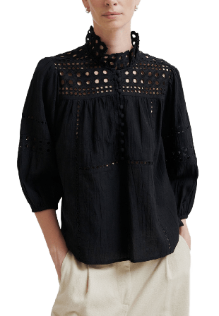 Second Female Brunie Blouse Blusar Dam Svart S