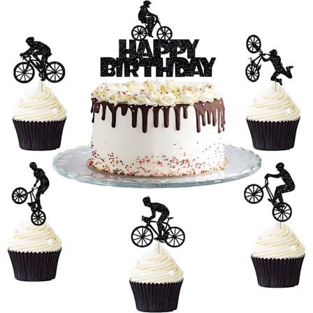 31 kpl polkupyöräkakun koristeita