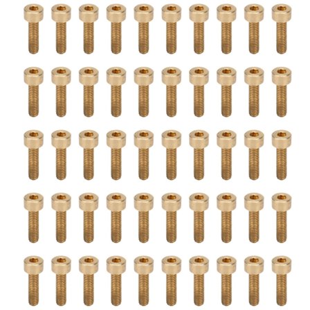 50 kpl M4 kuusiokoloruuvit kuparikiinnikkeet teollisuuslaitteistotyökalut