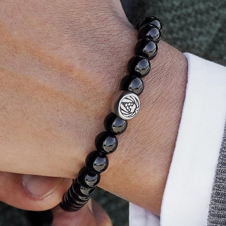 Armbånd av Onyksperler for menn - Perlearmbånd