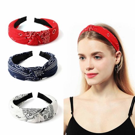 Huvudband för kvinnor, knutna pannband, boho-hårband, diademas para mujer de moda