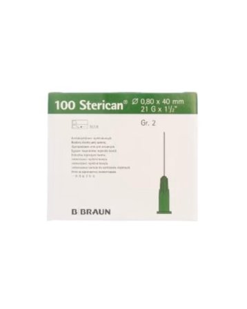 Sterican kanyle 0,80x40mm 21Gx1 1/2 grønn, (ikke angitt)