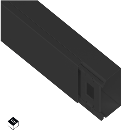 Solar Plus Kabelkanal 40X90 PVC Sort RAL 9005 2M