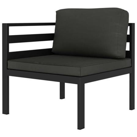 Vidaxl Loungeset För Trädgården 8 Delar Med Dynor Aluminium Antr Antracit