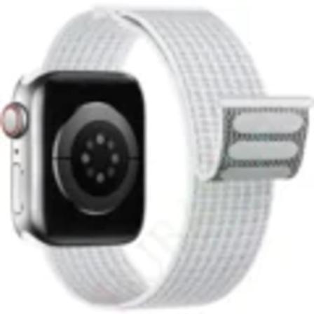 Nylon Loop Rem til Apple Watch Band 49Mm 45Mm 44Mm 42Mm 41Mm 40Mm 38Mm Smart Bælte Armbånd Iwatch Ultra 8/7/6/Se/5/4/3. 8 Reflective white 42mm or 