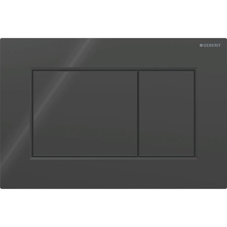 Geberit Sigma 01 Square Spolplatta plast Svart, Badrum