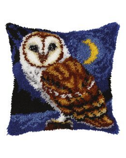 Stickpackung Knüpfkissen Eule