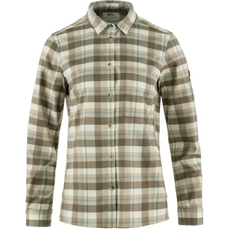 Fjällräven Dam's Singi Fjäll Shirt in Chalk White/Fossil | Size: Small, Polyester