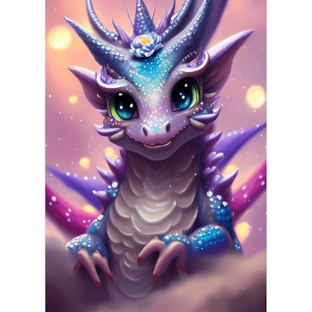 5D Diamantmaleri 30x40cm Drage P